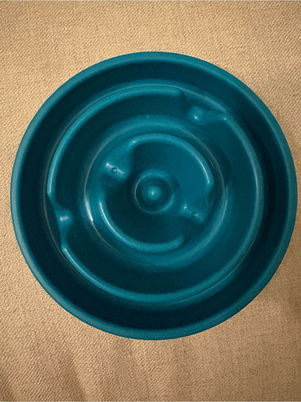 Outward Hound Teal Slow-Feed Maze Dog Bowl